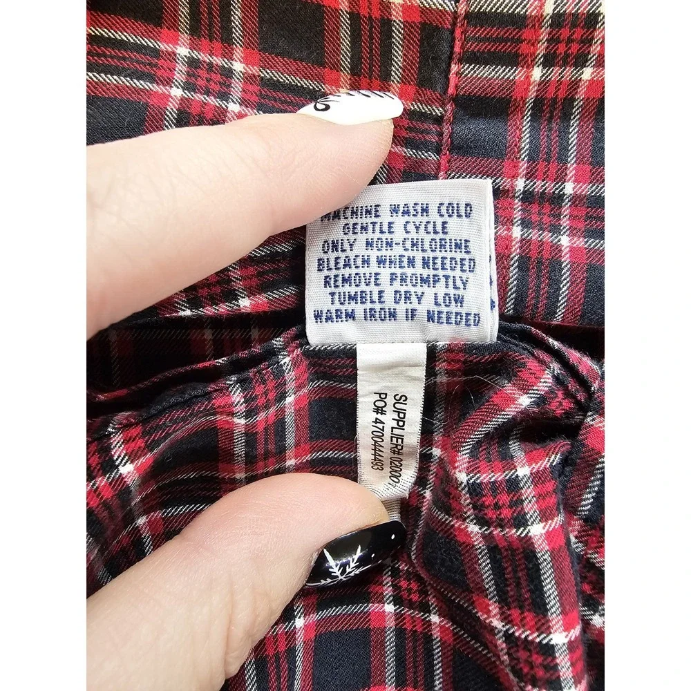 Polo Ralph Lauren Red Plaid‎ Button Down Shirt Men's Medium 100% Cotton Classic